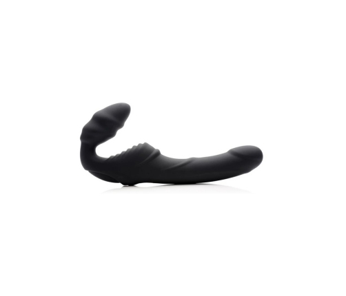 Slim Rider - Ribbed Vibrating Strapless Strap-On