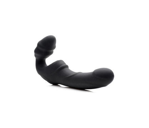 Slim Rider - Ribbed Vibrating Strapless Strap-On