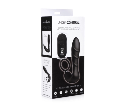 Silicone Prostate Vibrator and Strap with Remote Control