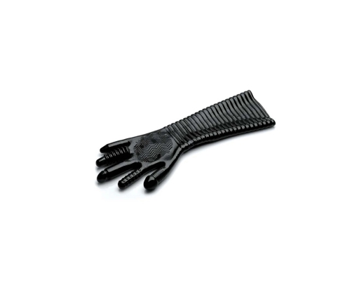 XR Brands Pleasure Fister Black Textured Glove 39cm TPR Universal