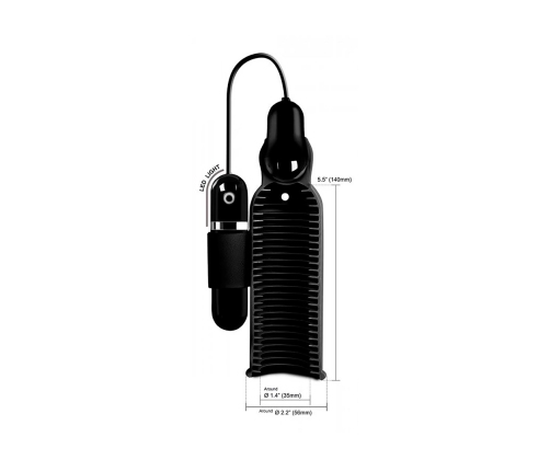 Lightning Stroke - Silicone Stroker with Vibrating Bullet