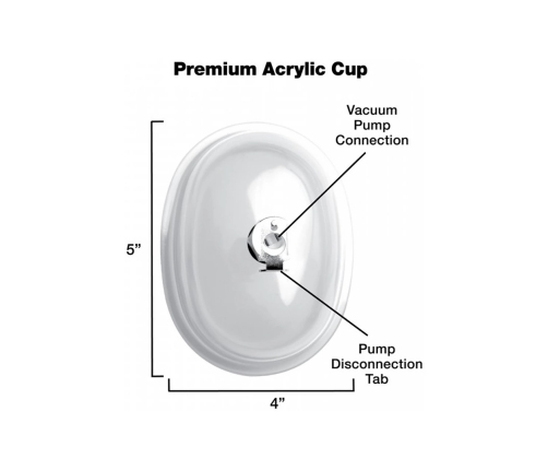 XR Brands Vagina Cylinder Large - Transparent Acrylic Anatomical Cup