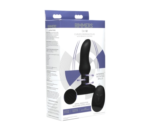 Slim M - Curved Rimming Plug with Remote Control