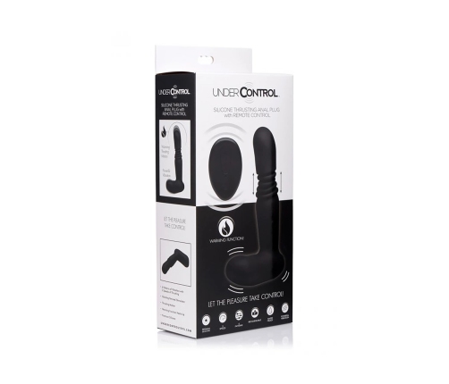 Silicone Thrusting Butt Plug with Remote Control