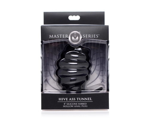 Hive Ass Tunnel - Silicone Ribbed Hollow Anal Plug - Large