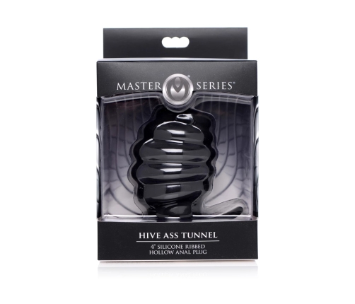 Hive Ass Tunnel - Silicone Ribbed Hollow Anal Plug - Large