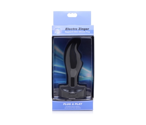 Electro Zinger - Ribbed E-Stim Silicone Plug