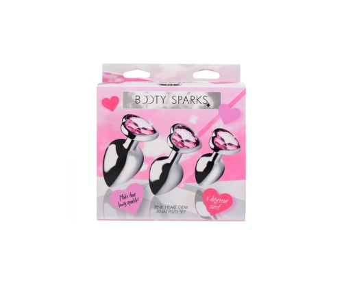 Pink Heart - Butt Plug Set - 3 Pieces