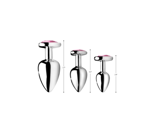 Pink Heart - Butt Plug Set - 3 Pieces