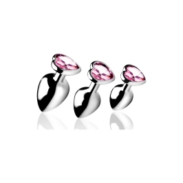 Pink Heart - Butt Plug Set - 3 Pieces