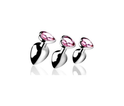 Pink Heart - Butt Plug Set - 3 Pieces