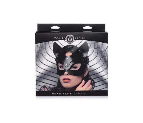 XR Brands Naughty Kitty Vegan Cat Mask Adjustable Black