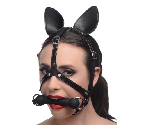 Dark Horse - Pony Head Harness with Silicone Bit