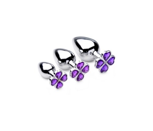 Violet Flower - Butt Plug Set - 3 Pieces