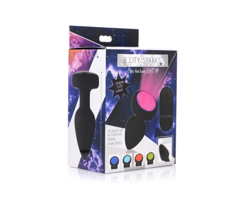 Silicone Vibrating LED Plug - Medium