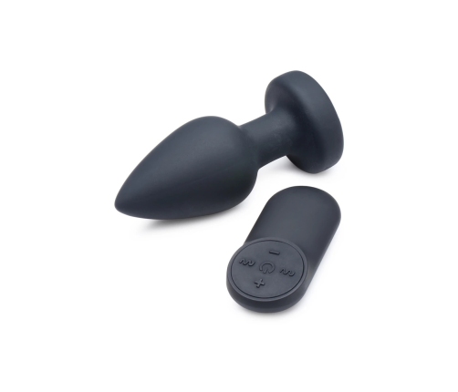 Silicone Vibrating LED Plug - Medium