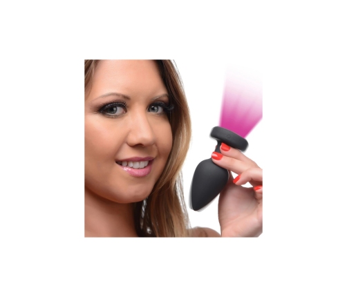 Silicone Vibrating LED Plug - Medium
