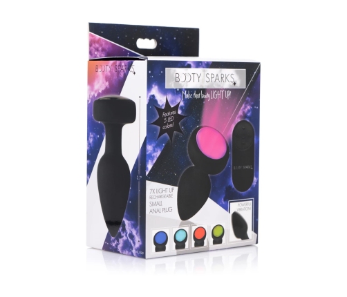 Silicone Vibrating LED Plug - Small