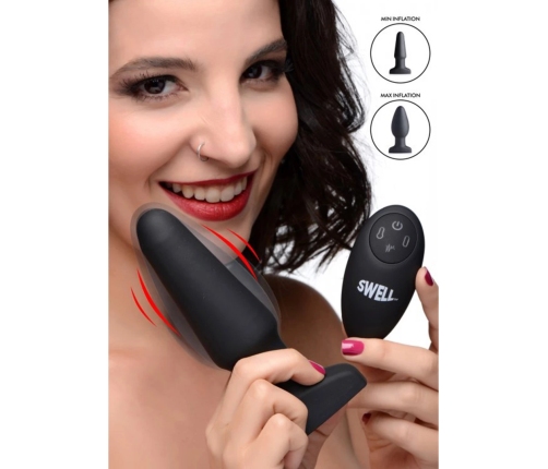 Inflatable Vibrating Silicone Butt Plug