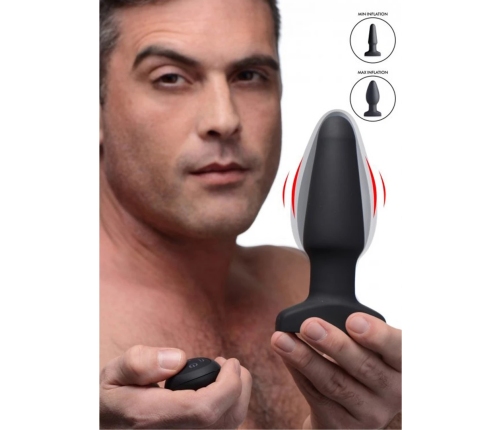 Inflatable Vibrating Silicone Butt Plug