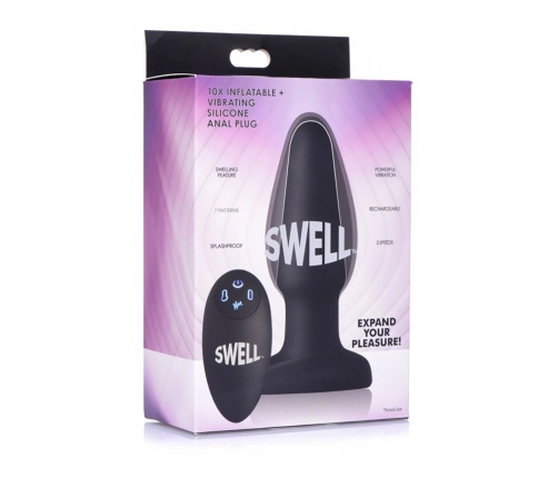 Inflatable Vibrating Silicone Butt Plug