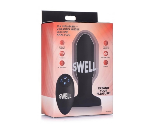 Inflatable Vibrating Silicone Butt Plug