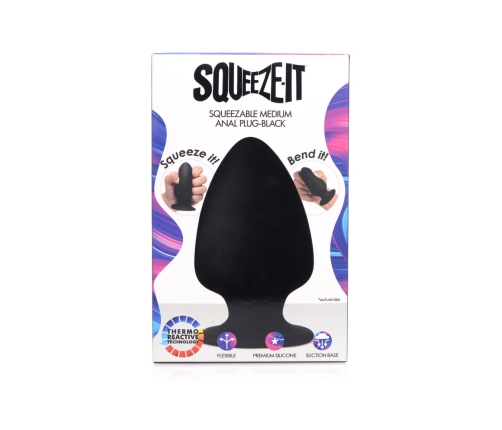 XR Brands Squeezable Flexible Plug Medium - Thermo-Reactive Silicone