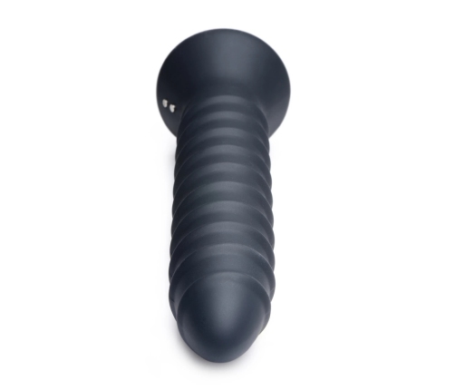 Master Series Power Screw Silicone Spiral Vibrator Black 20 cm