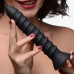 Master Series Power Screw Silicone Spiral Vibrator Black 20 cm