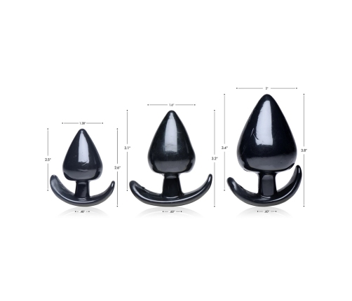 Triple Spades - 3 Piece Anal Plug Set