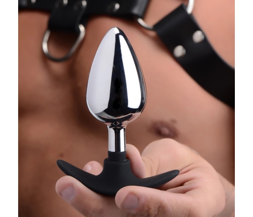 Dark Invader - Metal and Silicone Anal Plug - Large