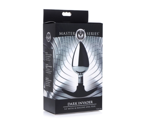 Dark Invader - Metal and Silicone Anal Plug - Large