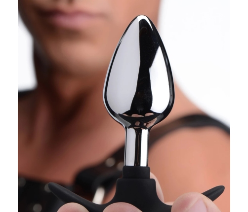 Dark Invader - Metal and Silicone Anal Plug - Medium