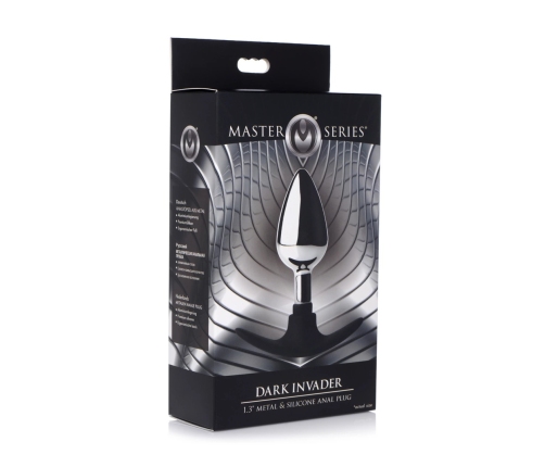 Dark Invader - Metal and Silicone Anal Plug - Medium
