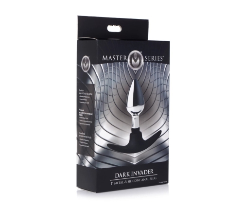 Dark Invader - Metal and Silicone Anal Plug - Small