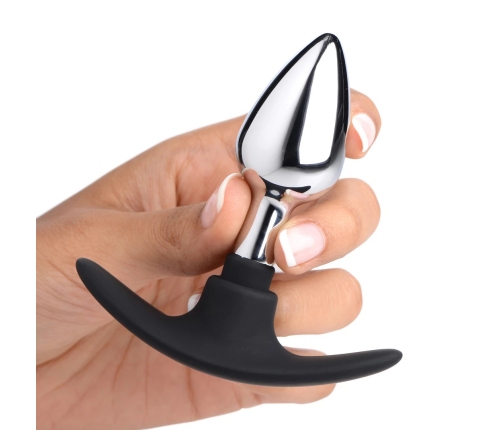 Dark Invader - Metal and Silicone Anal Plug - Small