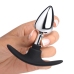 Dark Invader - Metal and Silicone Anal Plug - Small