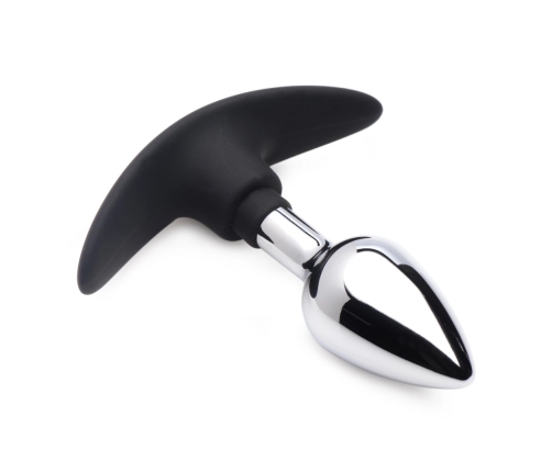 Dark Invader - Metal and Silicone Anal Plug - Small