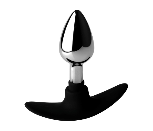Dark Invader - Metal and Silicone Anal Plug - Small