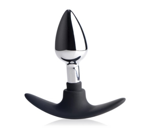 Dark Invader - Metal and Silicone Anal Plug - Small