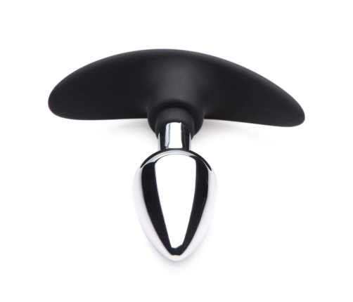 Dark Invader - Metal and Silicone Anal Plug - Small