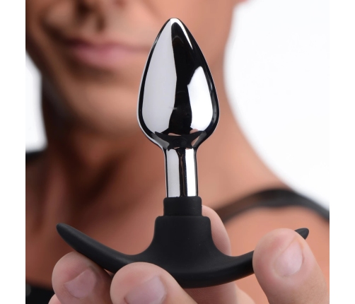 Dark Invader - Metal and Silicone Anal Plug - Small