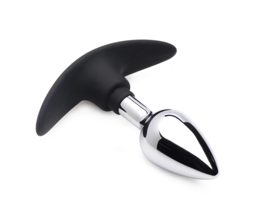 Dark Invader - Metal and Silicone Anal Plug - Small