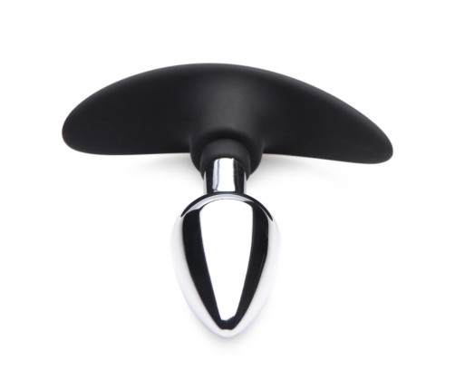 Dark Invader - Metal and Silicone Anal Plug - Small