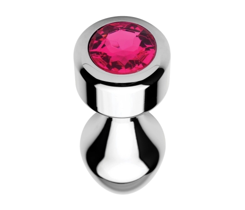 Pink Gemstone - Weighted Base Aluminum Plug - Large