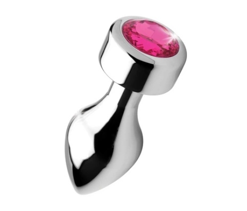 Pink Gemstone - Weighted Base Aluminum Plug - Medium