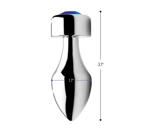 Blue Gemstone - Weighted Base Aluminum Plug - Small