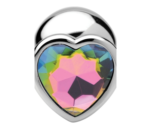Rainbow Prism - Heart Butt Plug - Large