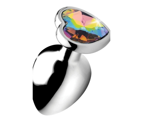 Rainbow Prism - Heart Butt Plug - Large
