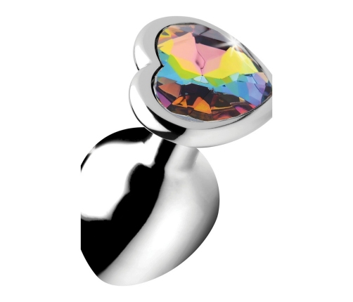 Rainbow Prism - Heart Butt Plug - Medium